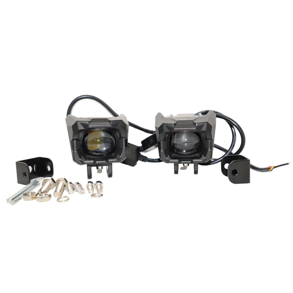 Single LED Devil Lens HJG 60 watt Fog light White/Yellow for all Motorcycles