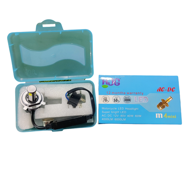 HJG M4 Mini Bulb LED Headlight for All Motorcycles Sans Classic Parts