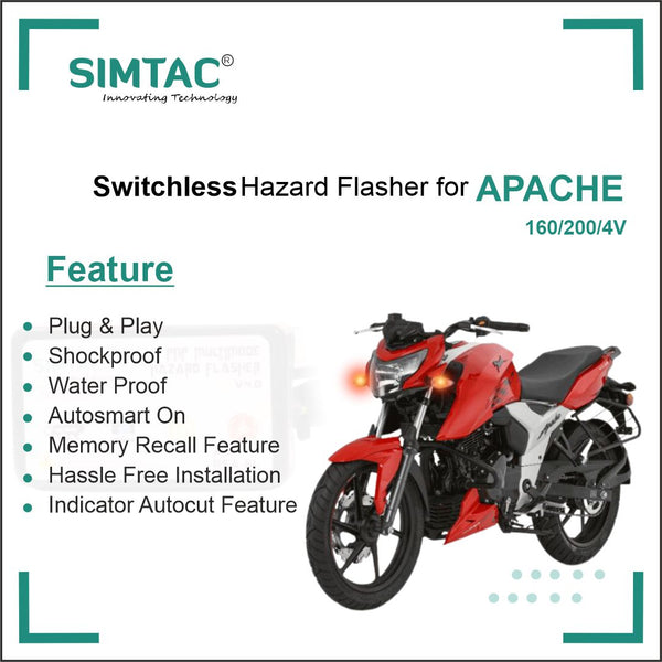 SWITCHLESS | APACHE | 160 | 200 | 4V | BS4 | BS6 | | Compatible | Simt ...