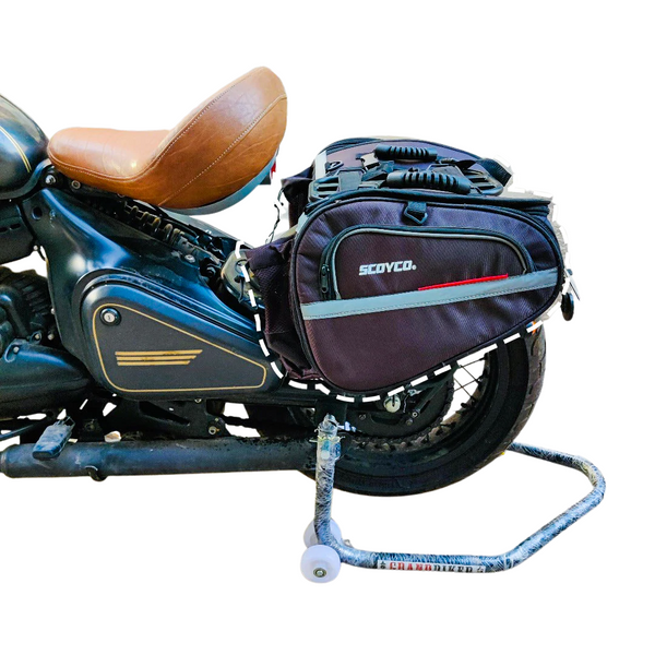 Carrier/stay and Saddle Saddle Bags for Jawa Perak and 42 Bobber